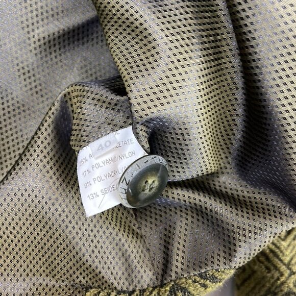 Tuzzi Green Geometric Long Blazer - Picture 3 of 10